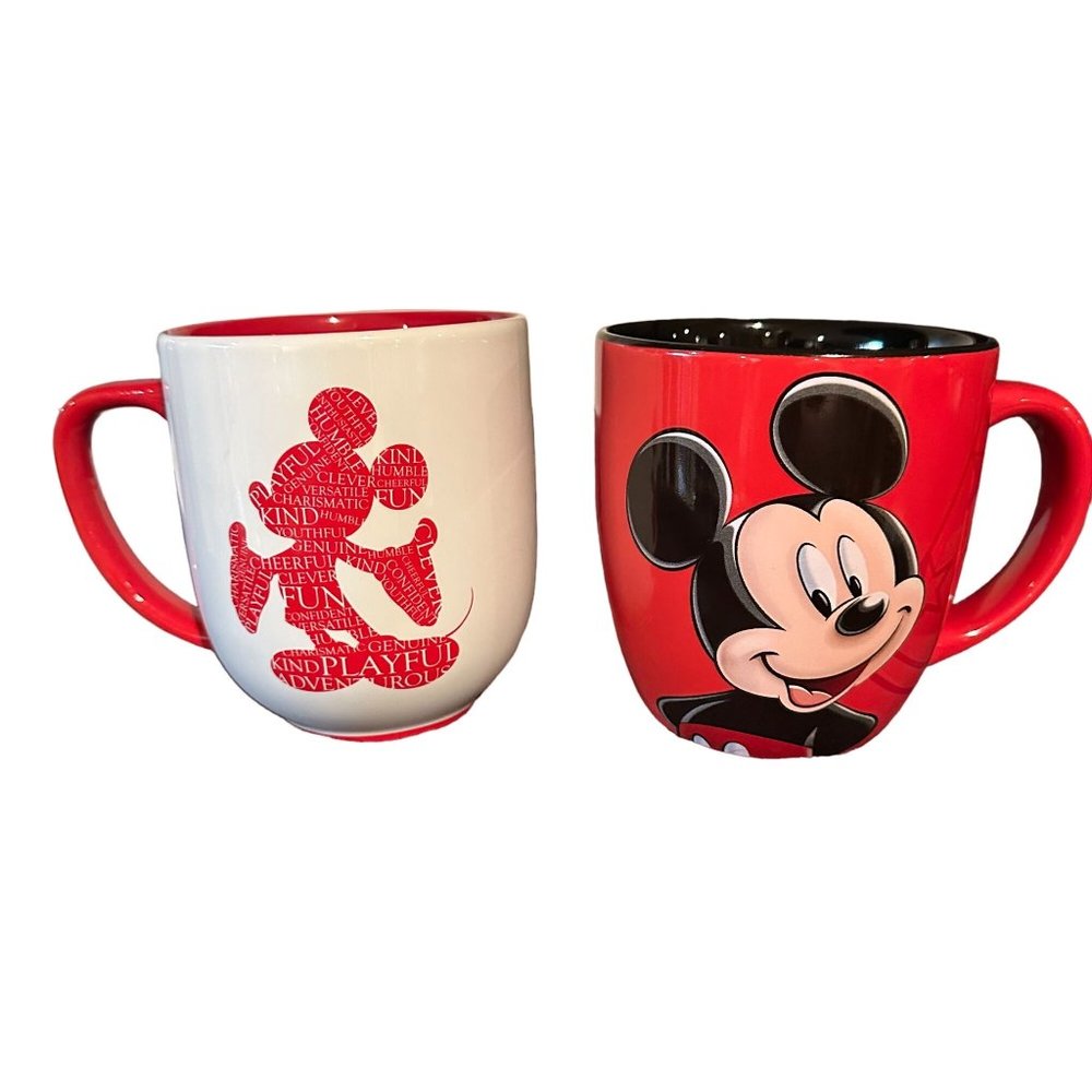 Magical Vintage Pair‎ of Disney Parks Mickey Mouse Mugs